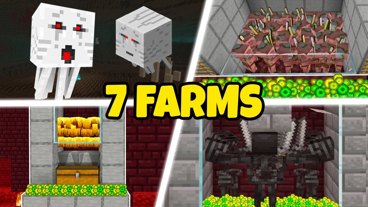 7 FARMS INICIAIS do NETHER PRA TER no SEU MUNDO SURVIVAL do MINECRAFT