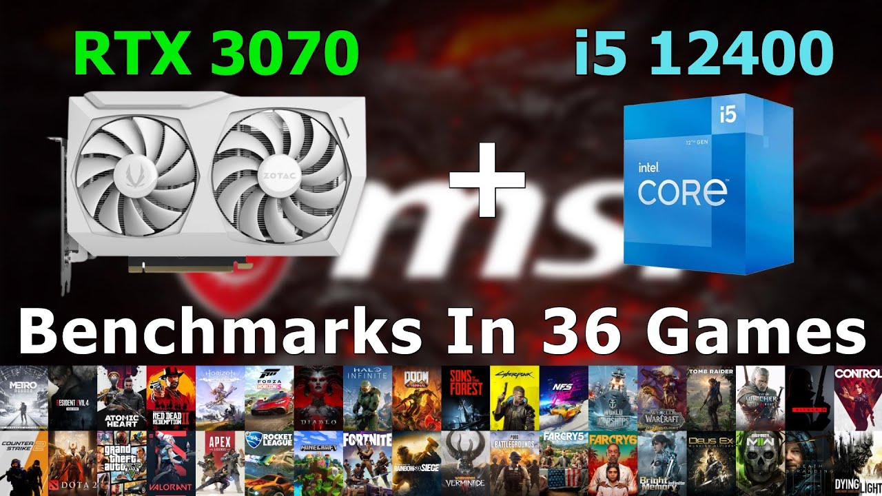 i5 12400 + RTX 3070 - Benchmarks In 36 Games