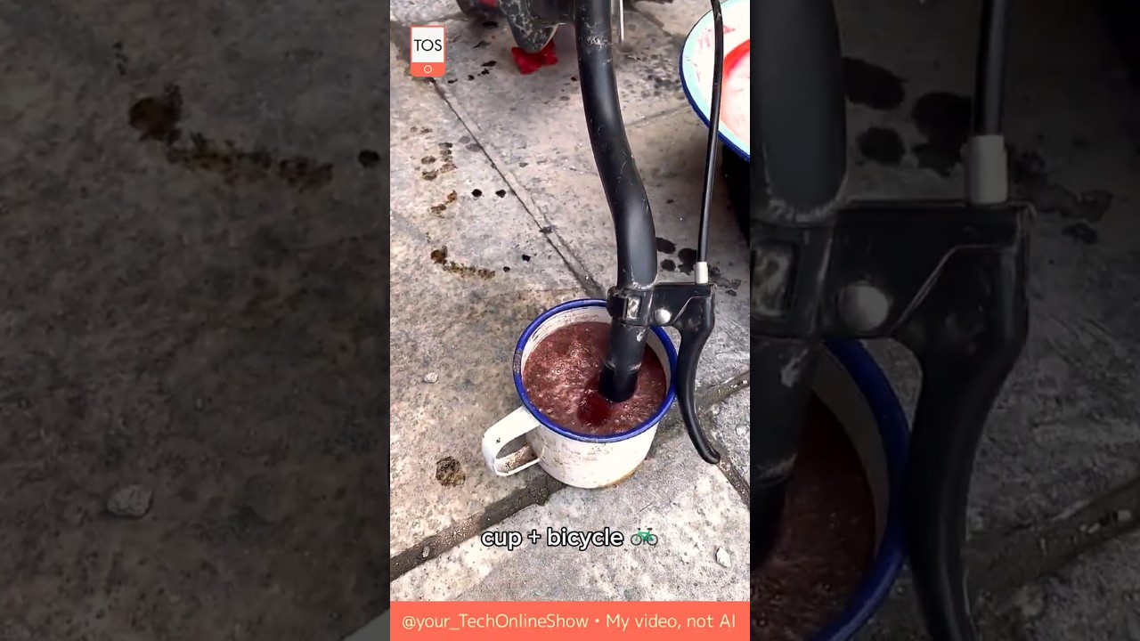 CUP OF REPAIR ☕🔧 |unbelievable way to fix a bicycle 🚲🔥 #crafts #skills #lifehack #shorts #craftsman