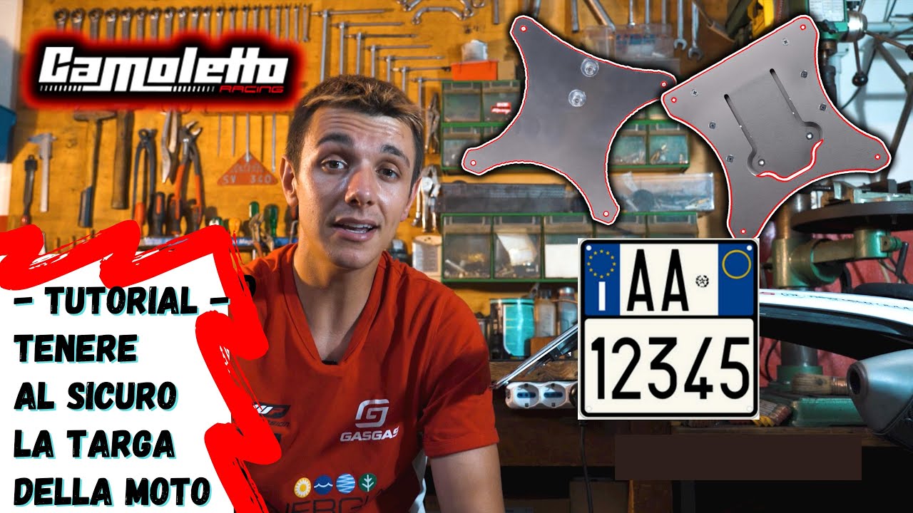 TUTORIAL PORTA TARGA MOTO ENDURO CAMOLETTO RACING & ON OFF - MAI PIU' DANNI O SMARRIMENTI