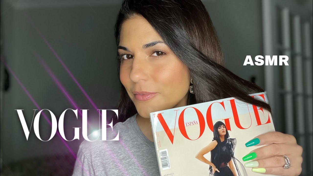 ASMR: Vogue Espana magazine flip thru (whisper)