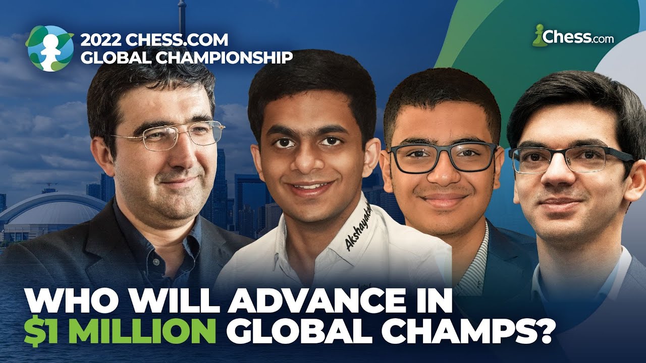 Vladimir Kramnik vs Nihal Sarin, Anish Giri vs Raunak Sadhwani in Chesscom Global Championship