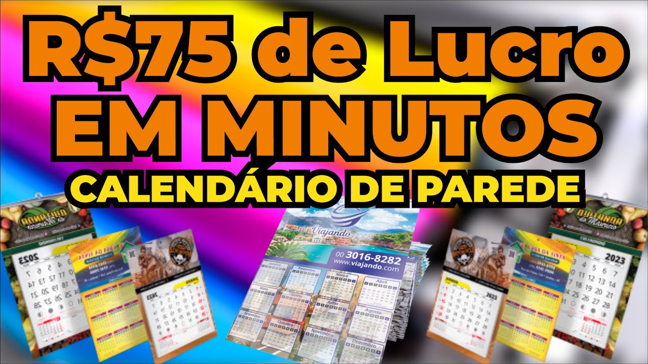 Calendário de Parede - Produção Na konica C284 - Gráfica e Personalizados