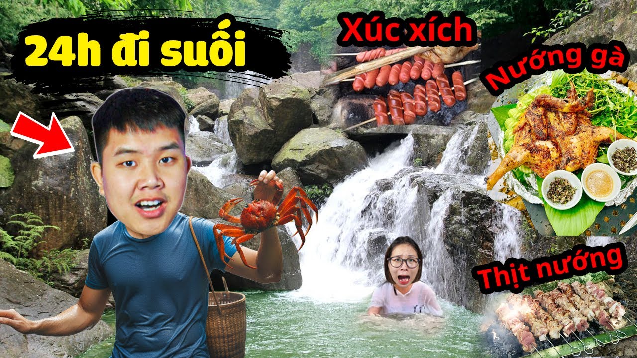 bqThanh Vlog 24 Giờ Nghỉ L&agrave;m Video Đi Suối Chơi Nướng G&agrave; X&uacute;c X&iacute;ch Thịt Đồ Ăn