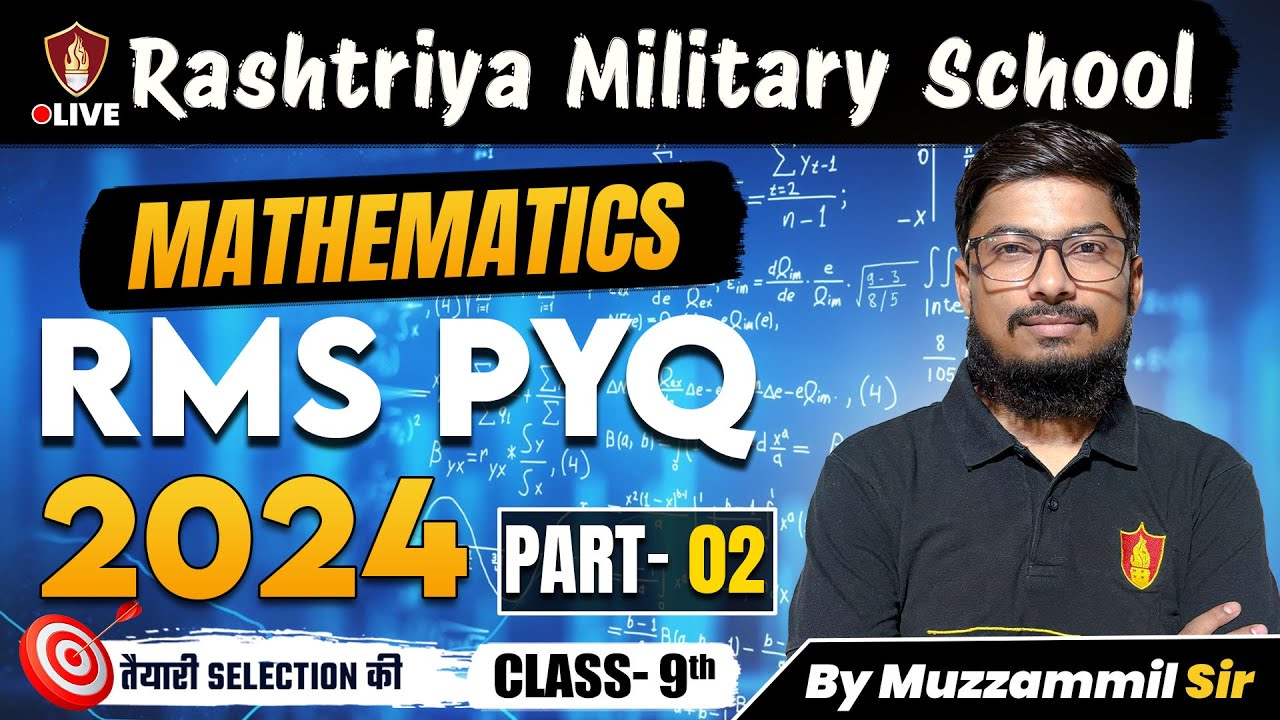 RMS Maths Class 9 PYQs | Previous Year Questions | Military School Mathematics