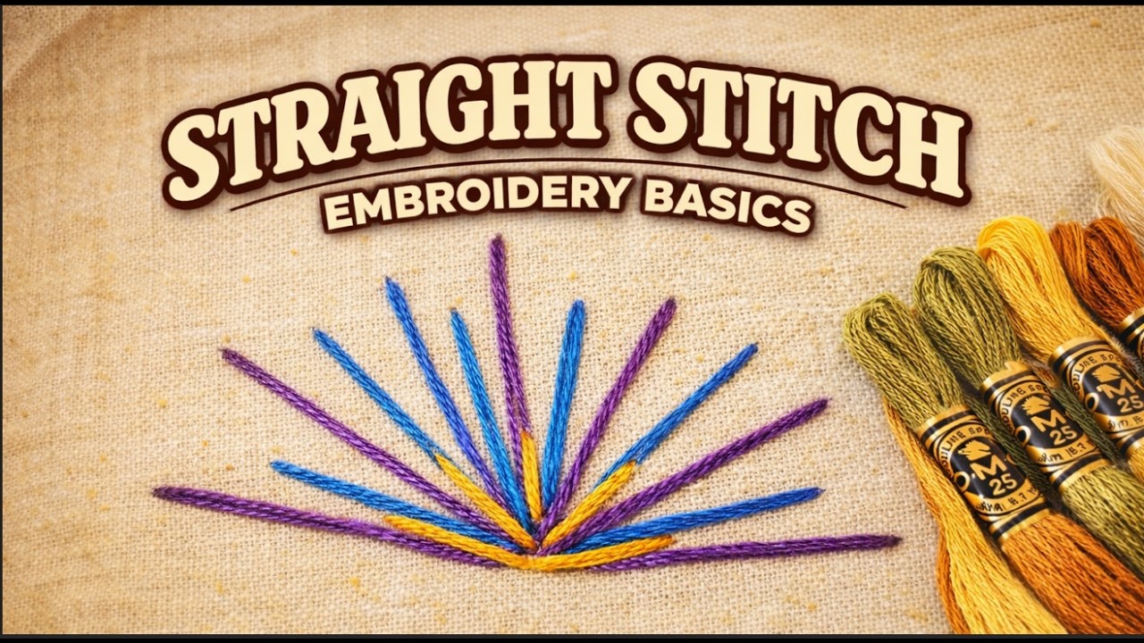 STRAIGHT STITCH: embroidery tutorial for beginners | Natural MInimalism