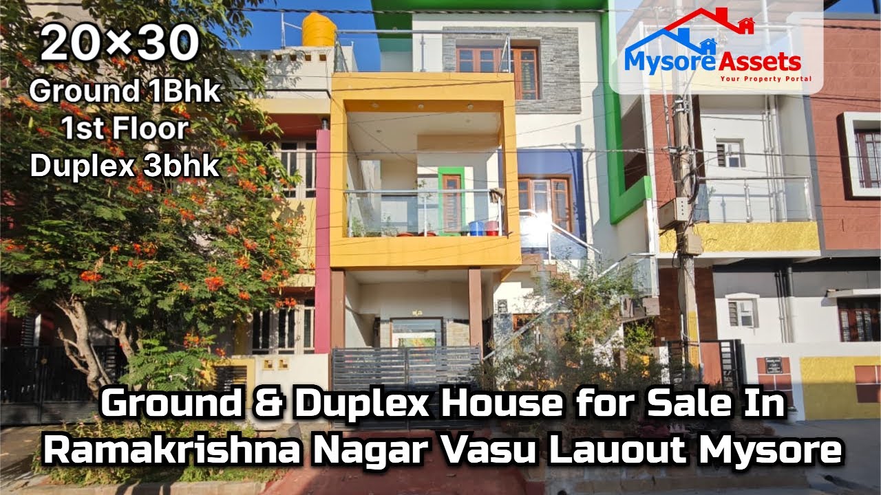 20x30 4bhk Ground + Duplex House for Sale | Ramakrishna Nagar, Mysore | ₹85 Lakhs