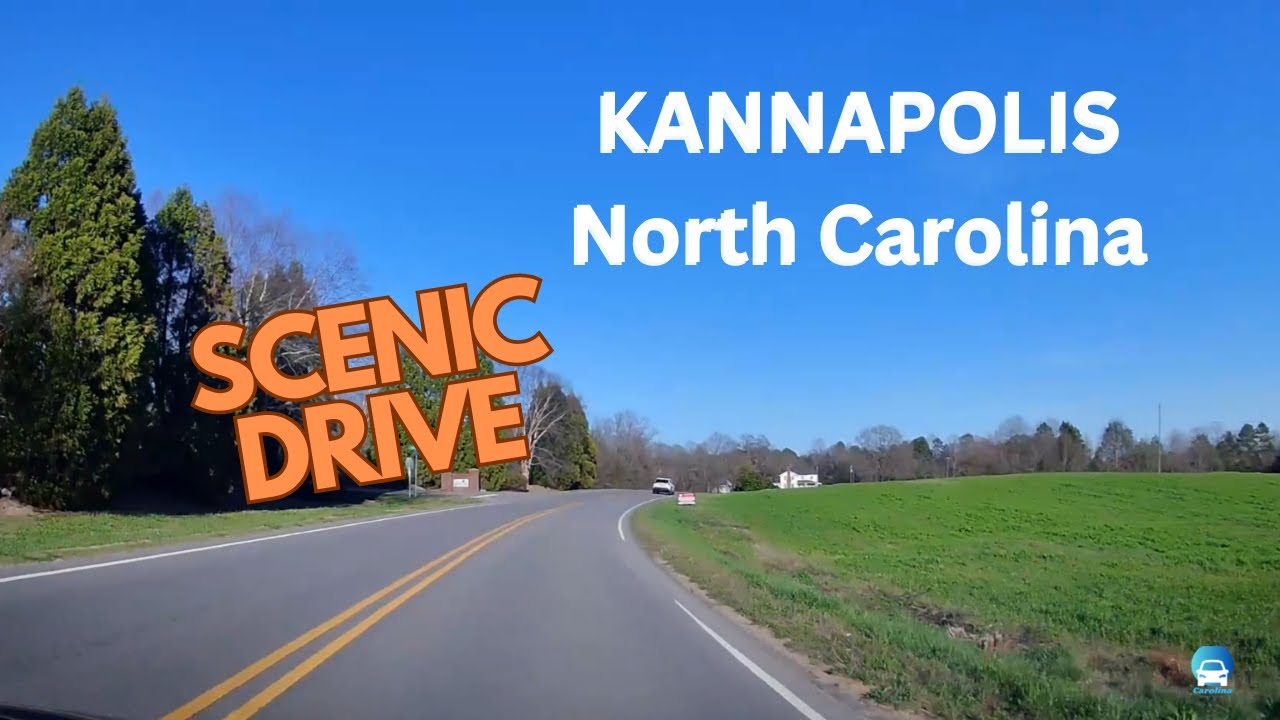 Scenic Drive North Carolina Charlotte Area with Driving Sounds for Sleep and Study 4K