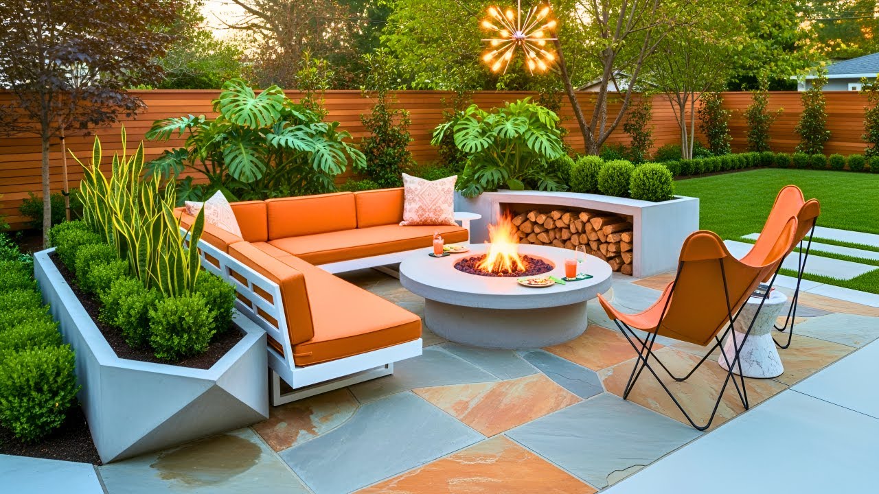 100+ Cool Patio Fire Pit Ideas | Rustic to Modern Firepit Designs With Clever Seating for Backyard