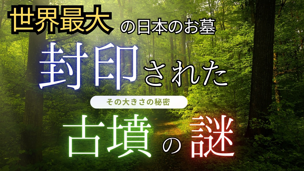 【巨大な墓の謎】世界最大の「古墳」に隠された真実…なぜ宮内庁は「封印」を解かないのか？1500年続く「謎」の正体がヤバすぎる！
