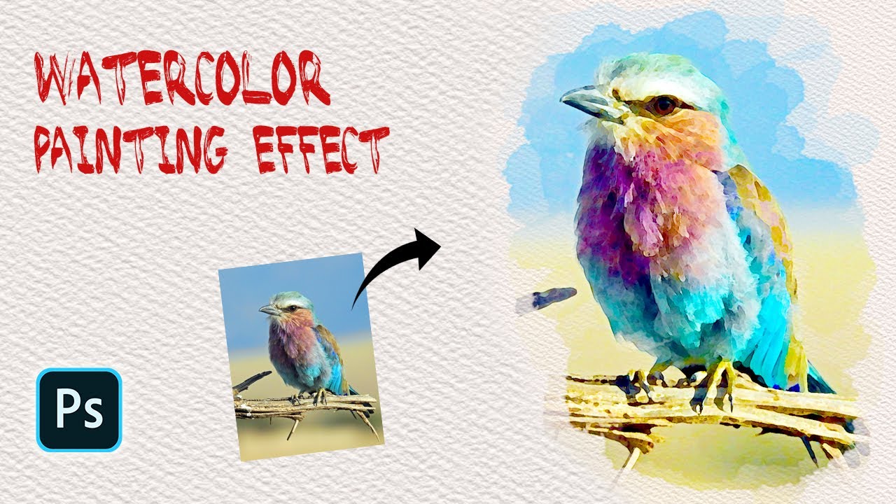 How to create Watercolor Painting Effect in Photoshop | Urdu/Hindi  #crazydesigns