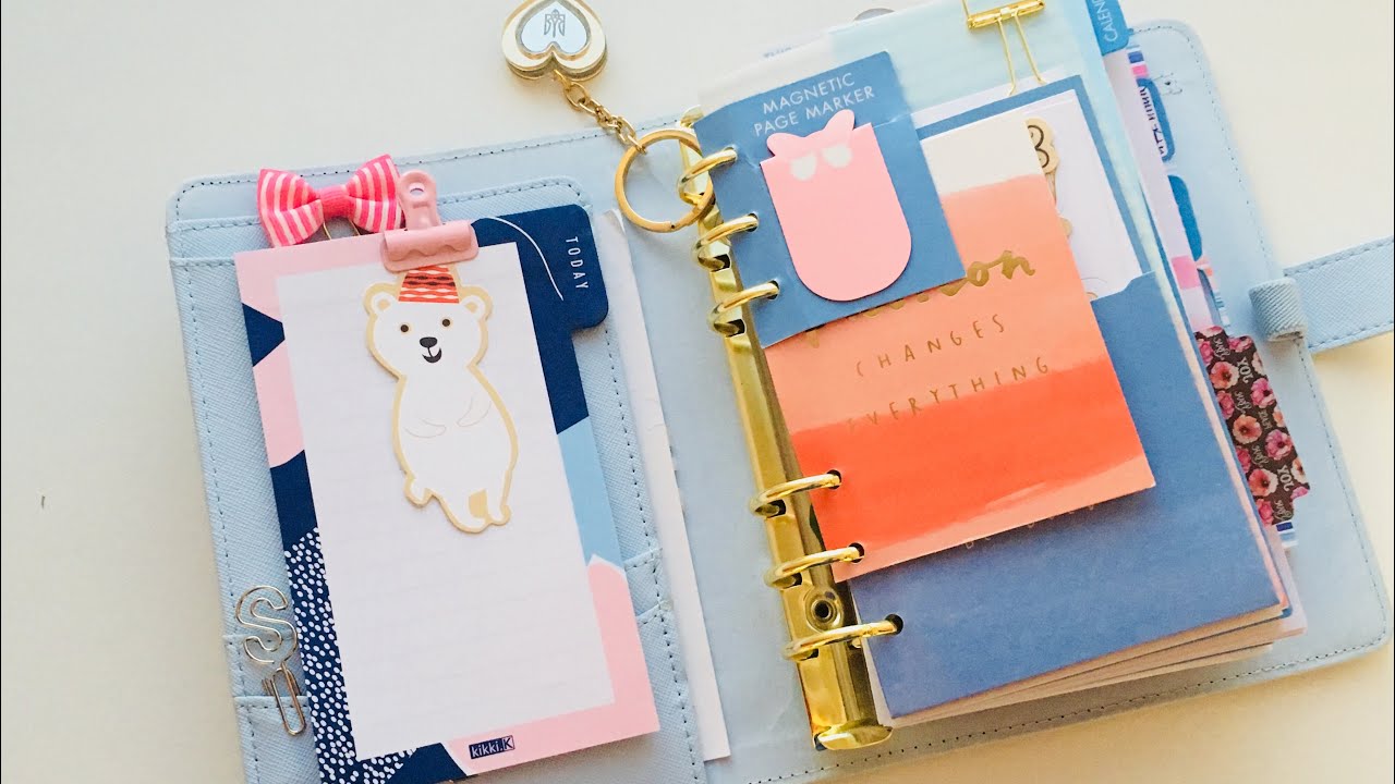 Мой ежедневник KikkiK Ice Blue и его setup на 2018 год