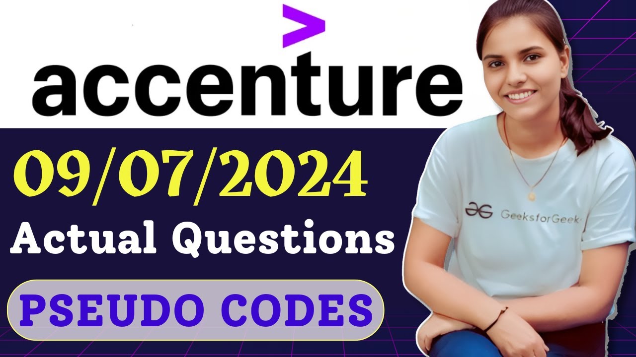 9 July Accenture Pseudo Codes | Accenture Technical Assessment Questions #pseudocodes_accenture #job