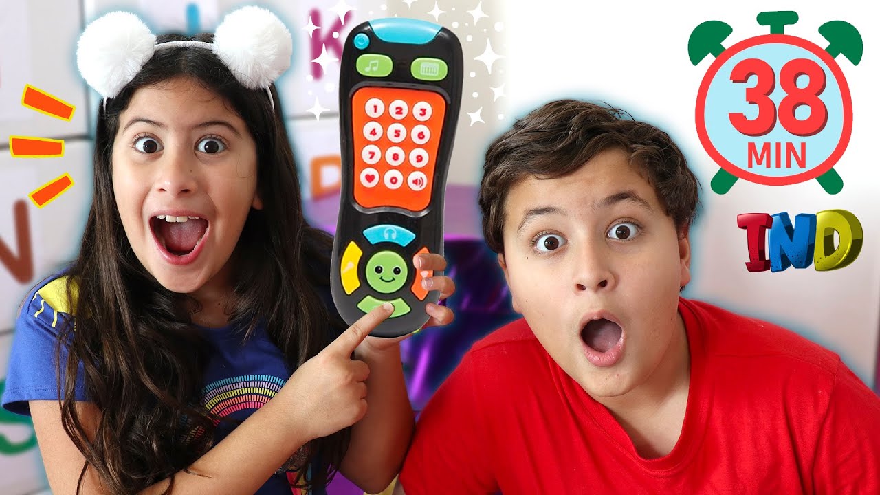 Maria Clara dan JP bermain dengan remote control ajaib ✨ Pretend play with magic remote control toy