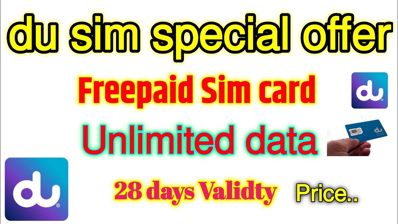 du new offers unlimited data monthly | du freepaid Sim card unlimited data package