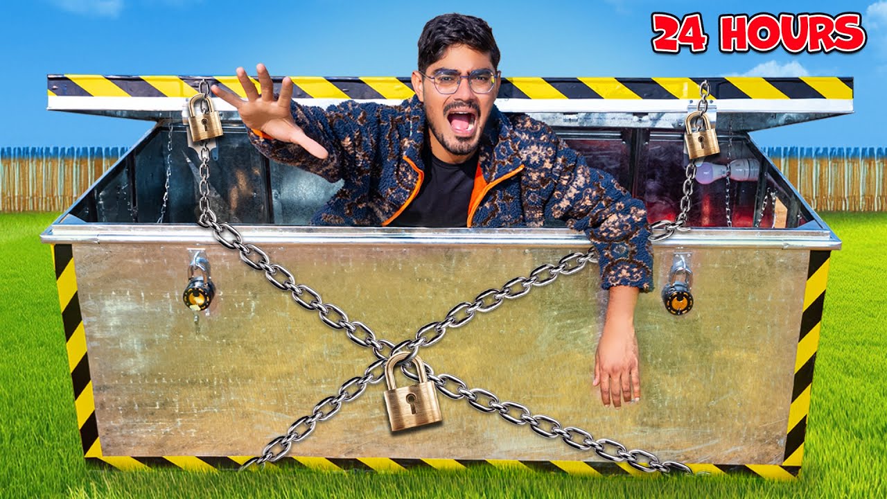 24 Hours Locked In a Box Challenge😱| क्या मैं 24 घंटे इस संदूक के अंदर रह पाऊँगा? Will I Survive?