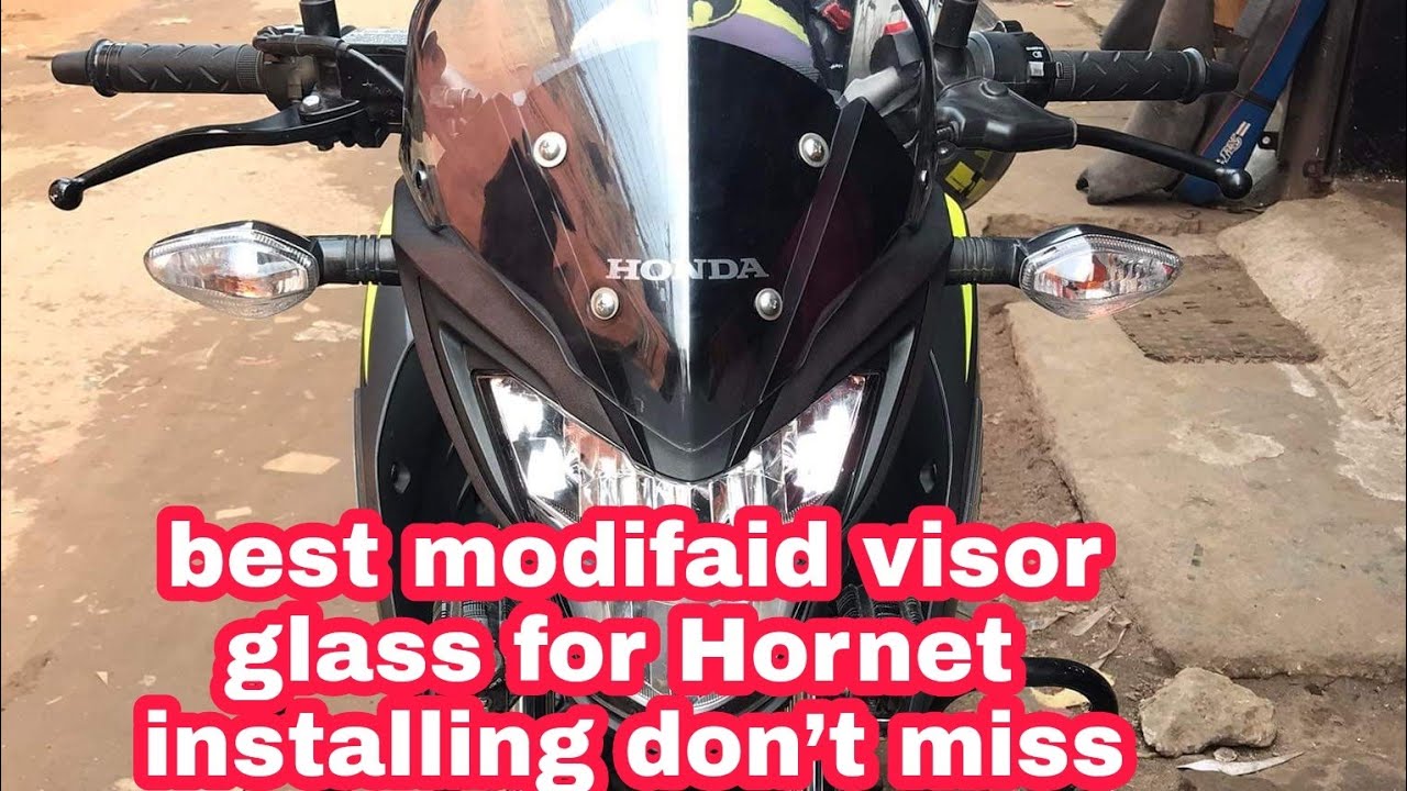 honda Hornet best modifaid visor glass installing #hornet #rajibauto #visor#glass #modifaid #install