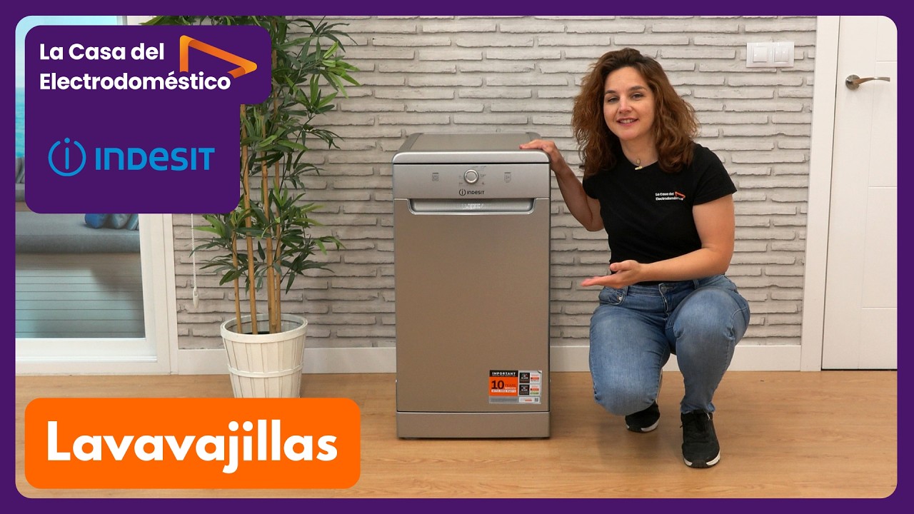 🍴 Indesit DF9E1B10S | Lavavajillas 9 servicios, 45 cm y cesto para cubiertos