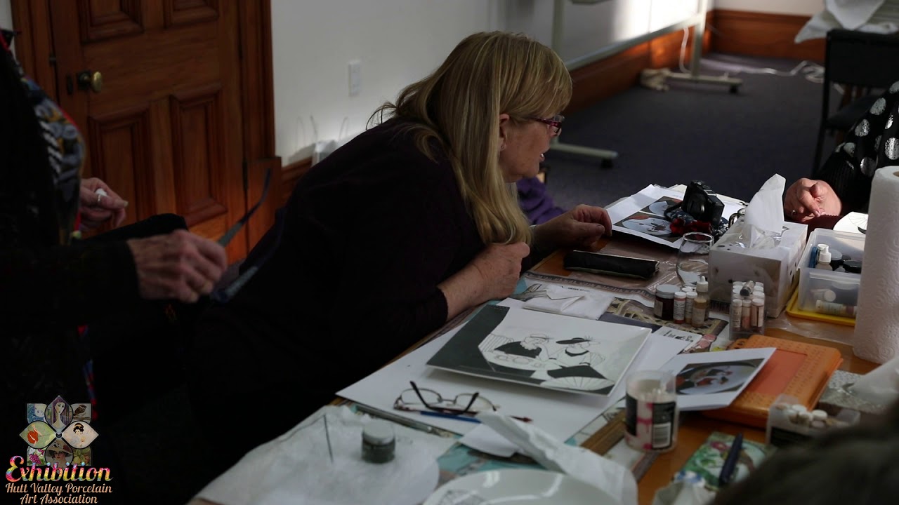 Putting the Lines In Hutt Valley Porcelain Art Association New Zealand