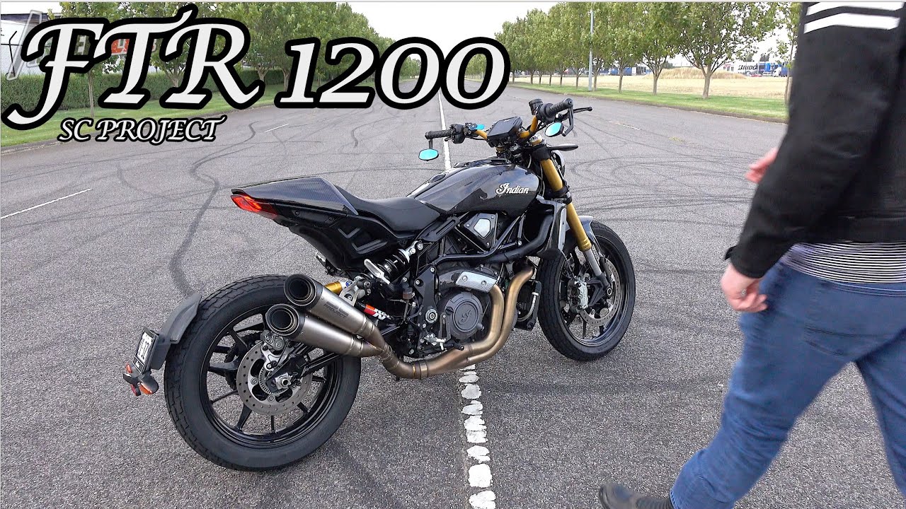 Indian FTR 1200 SC project exhaust - Ride by -