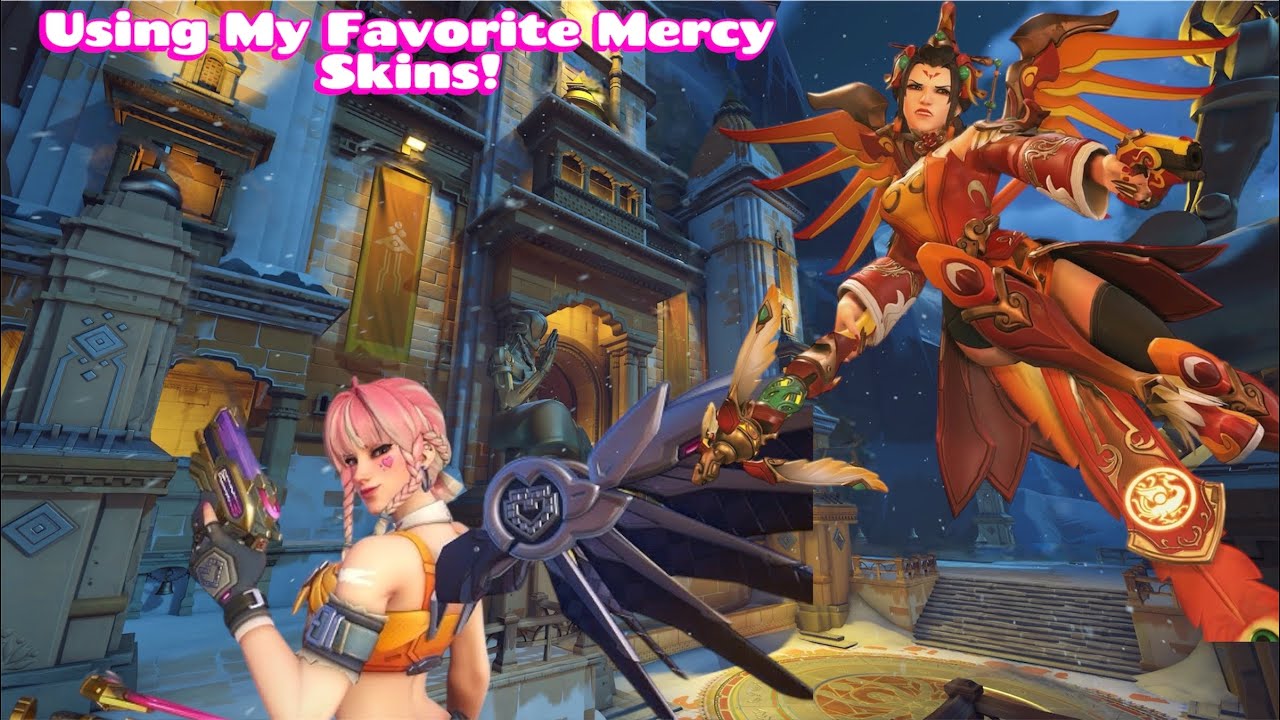 using my favorite mercy skins!🩷overwatch 2 ~ mercy gameplay