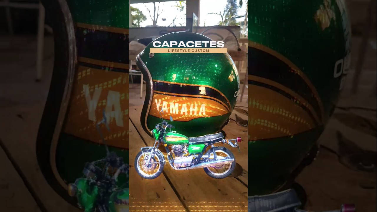 YAMAHA TX650 1974 CAPACETE RETRÔ PERSONALIZADO - LIFESTYLE CUSTOM 