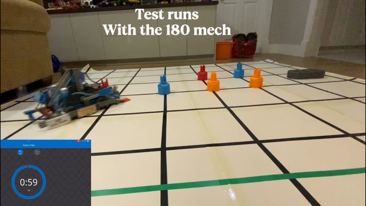 Preparing for the comp….    (1120B vex iq mix n match) 180 mech testing