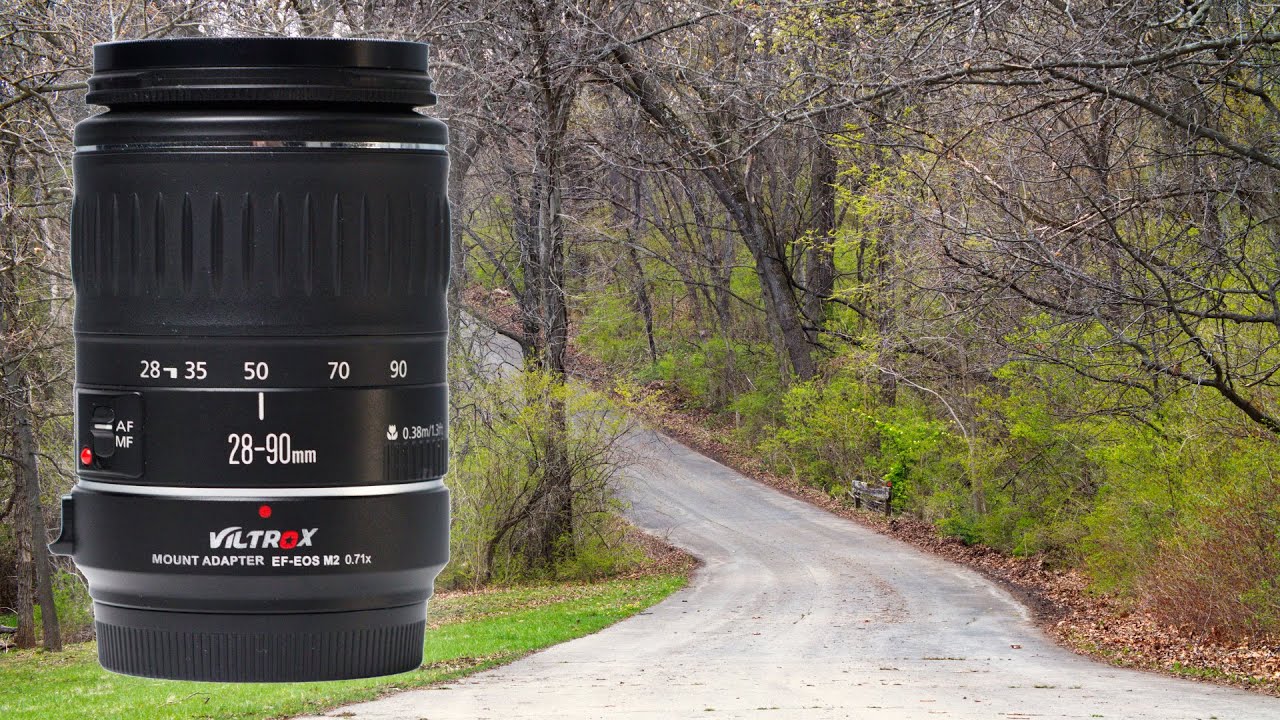 Old Canon EF kit lens boosted and adapted to a M50 camera nature photowalk.