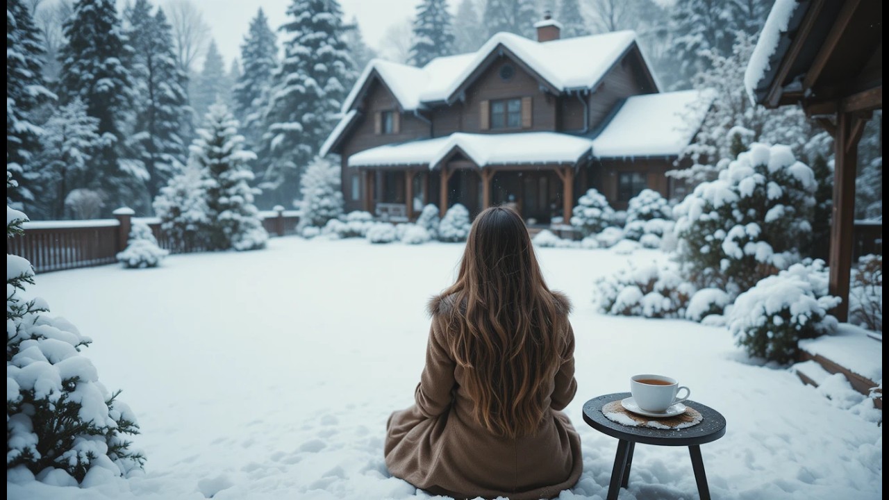 Snowy Evening Lofi ❄️ Cozy Beats & Warm Tea Vibes