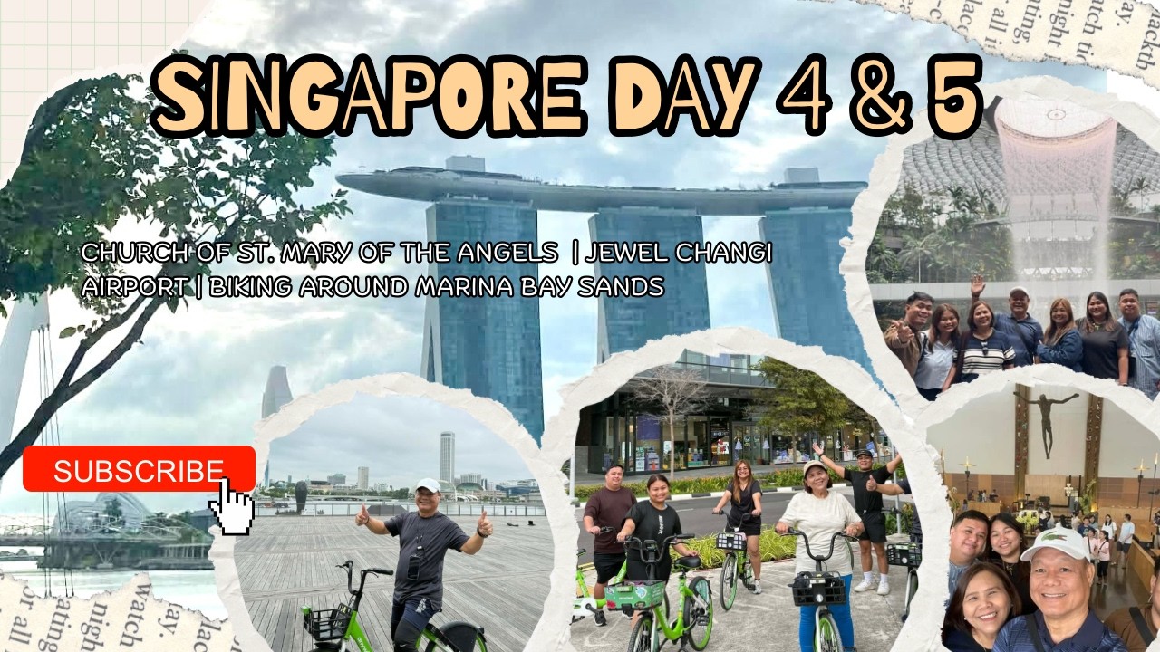 Biking Around Marina Bay Sands 🚴 | Jewel Changi & Hidden Church in Singapore