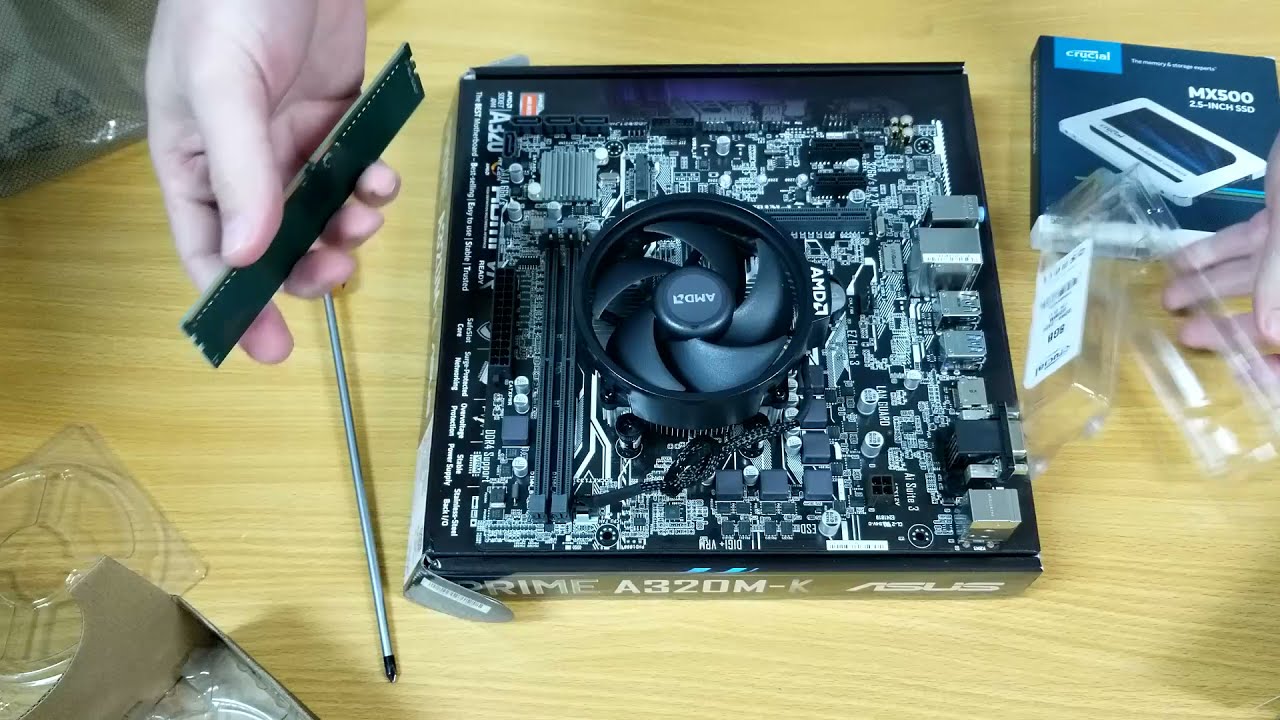 ENSAMBLE RYZEN 3 3200G EN ASUS A320M-K Y GABINETE DYPC