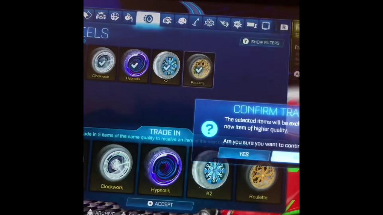My Rocket League trade up #zenic #Zenic.     (Did I over react?]