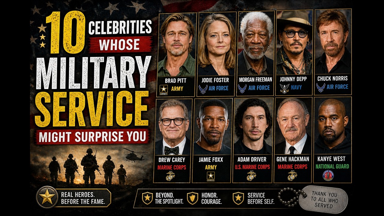 10 Celebrities Whose Military Service Might Surprise You