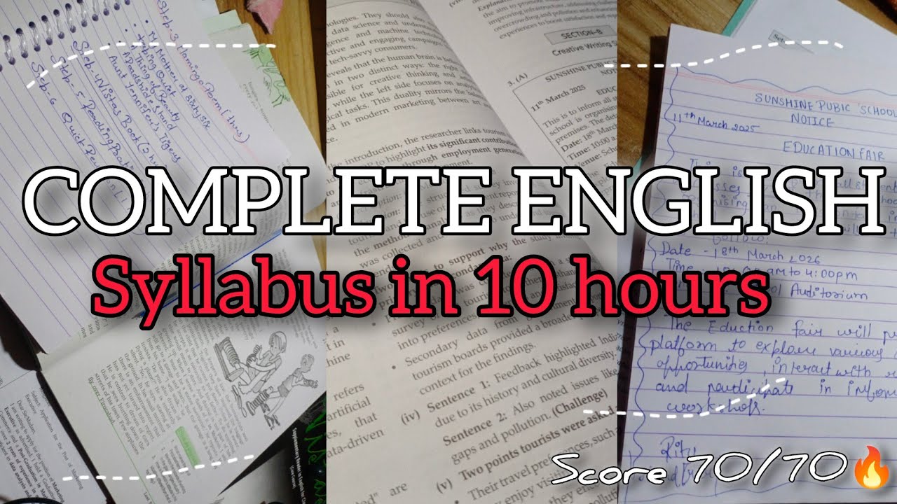 How to Finish Class 12 English in 10 Hours (1-Day Strategy Before Exam) 🔥
