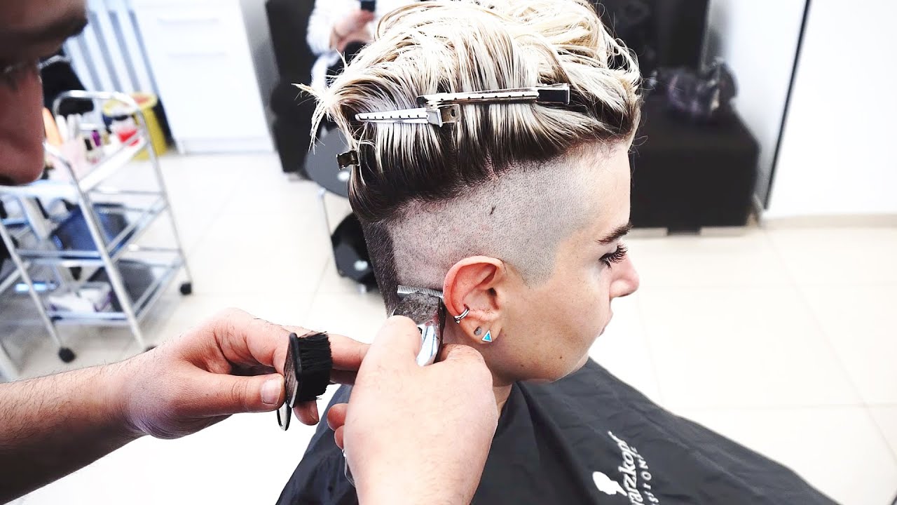SUPER HAIRCUT - SHORT BLONDE PIXIE CUT WITH UNDERCUT