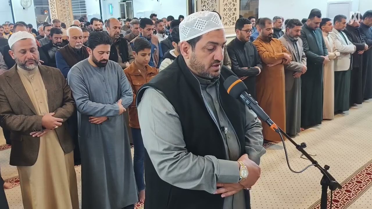 صلاة العشاء والتراويح من رحاب جامع سيدنا البراء بن عازب رضي الله عنه وأرضاه في مدينة الفلوجة 