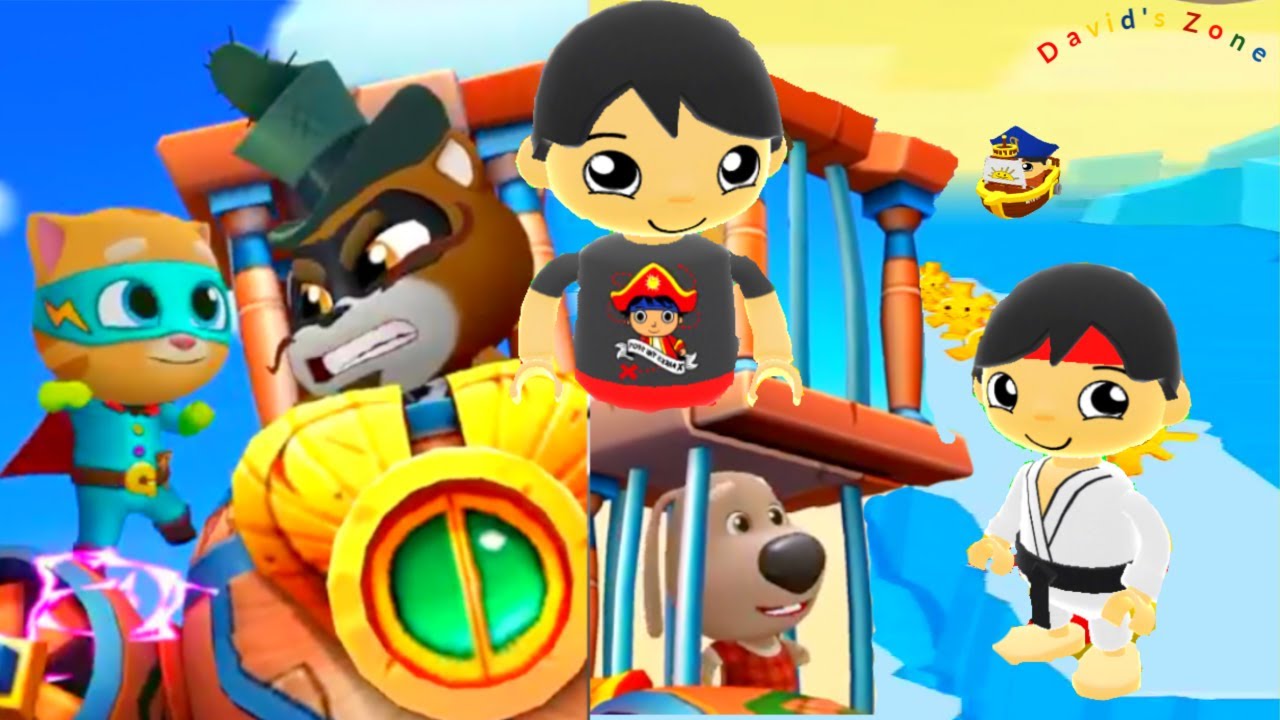 Tag with Ryan Game with Talking Tom Hero Dash (Saving Ben)