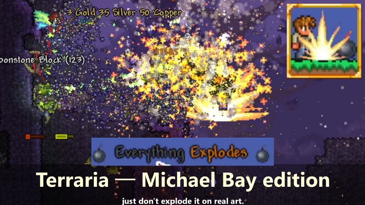 What if everything EXPLODED in Terraria? ─ Mod for a challenge for you to try..?