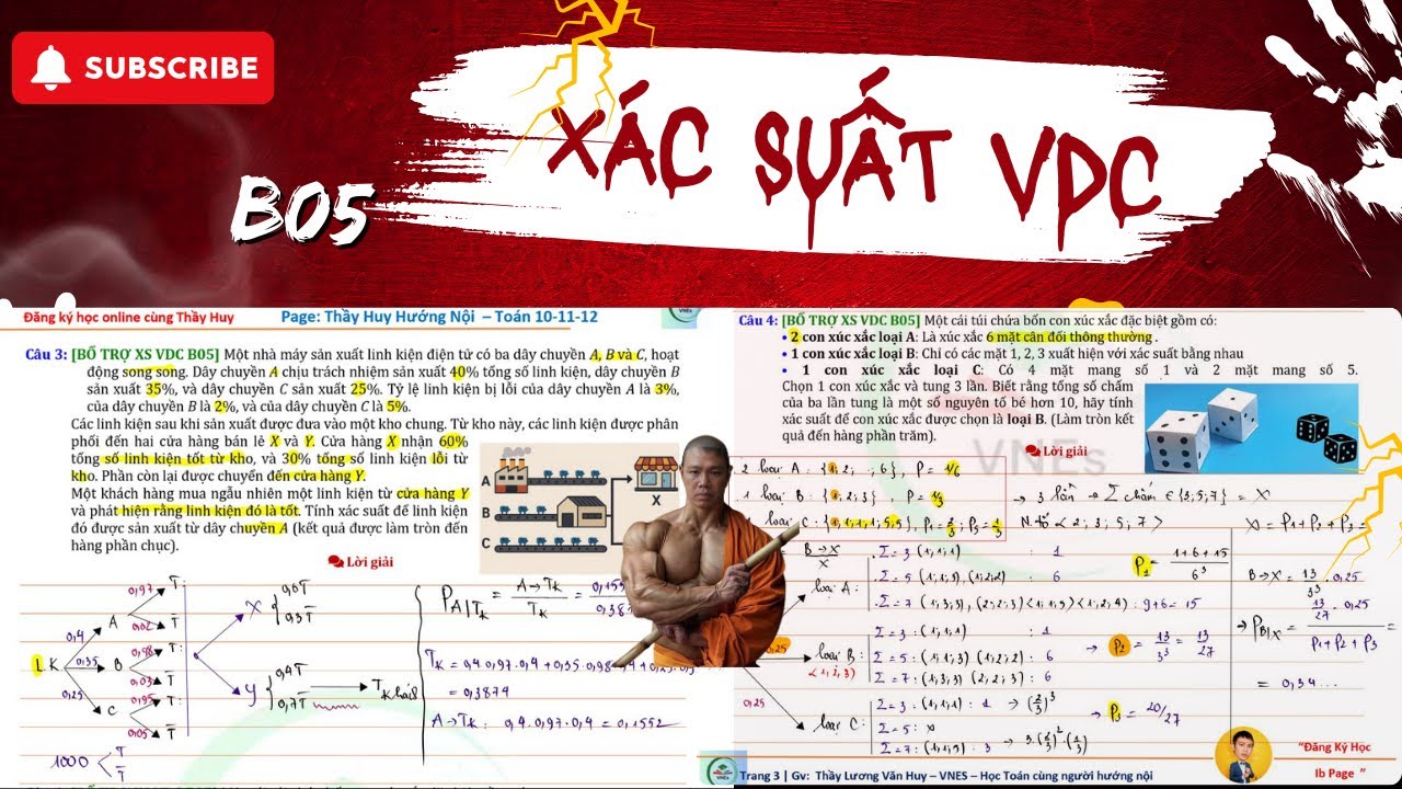 THỰC CHIẾN XÁC SUẤT VD VDC BUỔI 05 - BỔ TRỢ THPT - HSA - TSA - VACT