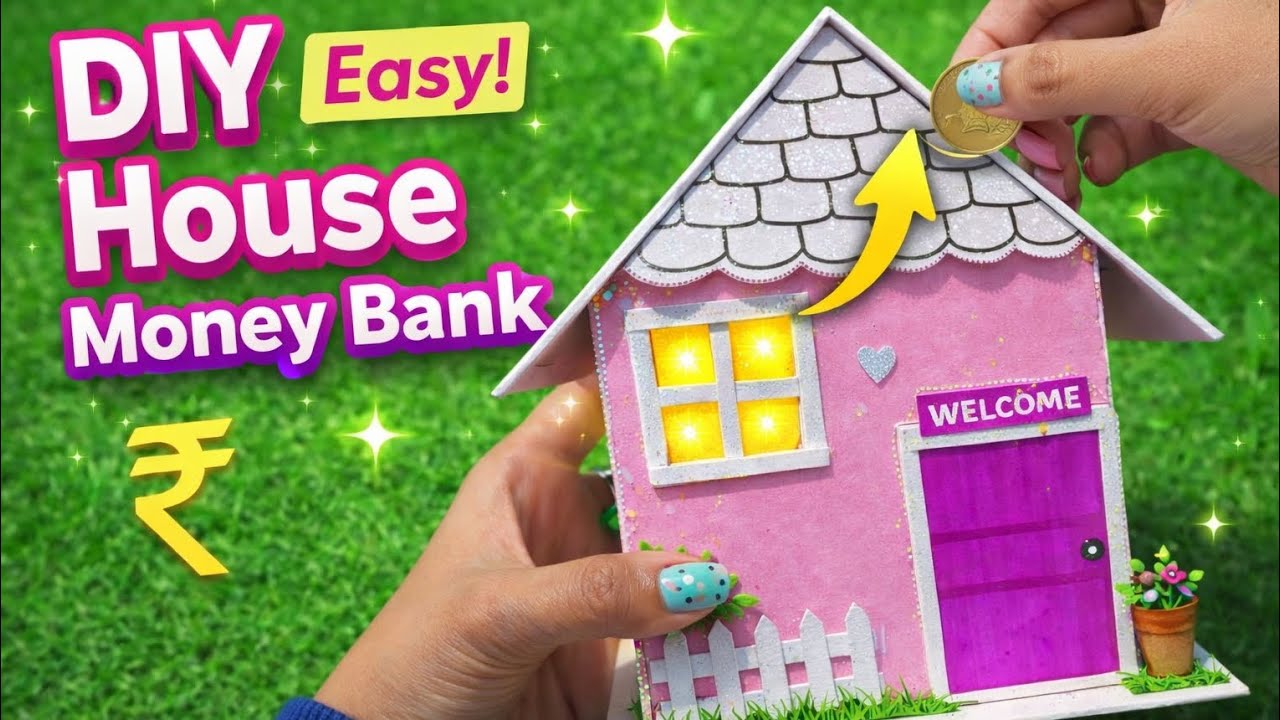DIY House Money Bank 🏠 | Easy Paper Money Saving Box | Best Saving Idea 💡