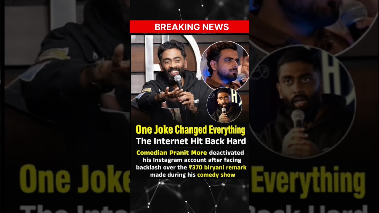 Comedian Pranit More deactivated his Instagram account after facing backlash over the ₹370 biryani