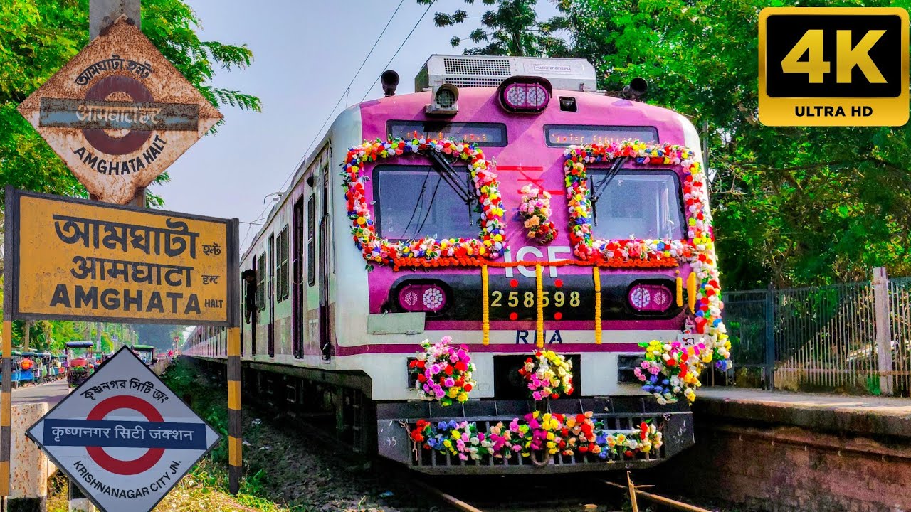 First EMU train! Amghata-Krishnanagar City inauguration local full journey coverage with Medha EMU.