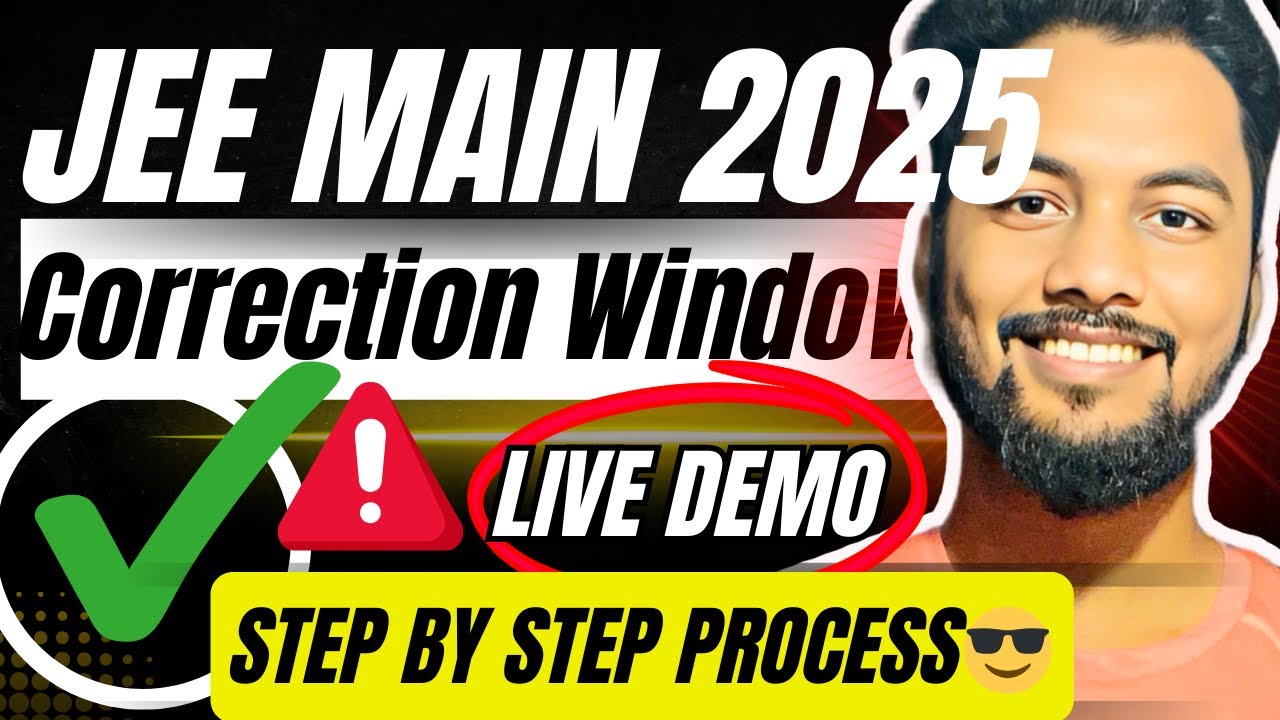 Live✅Step By Step Correction In Jee Main 2025|How To Do Correction In Jee Main 2025 Registraiton