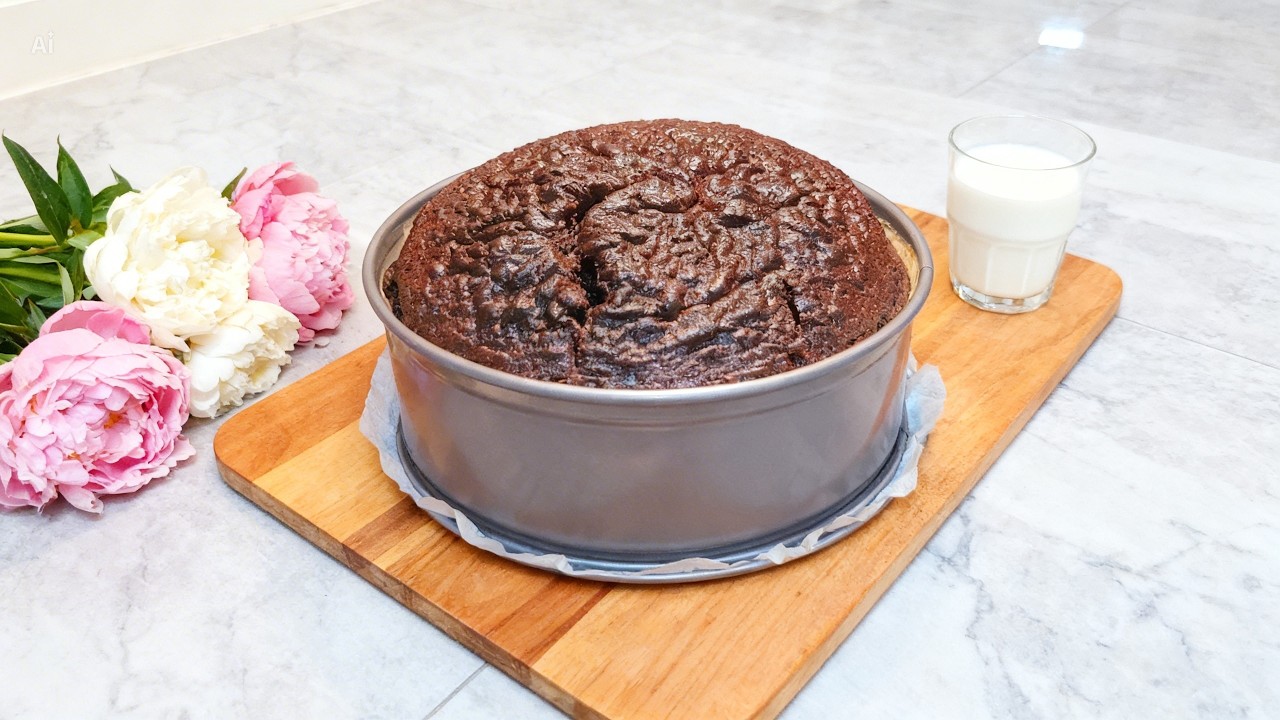 🍰Best Fluffy Chocolate Cake Recipe! 🧁✨ No Milk, No Mixer (Easy & Delicious) 😍🔥#chocolatecakerecipe