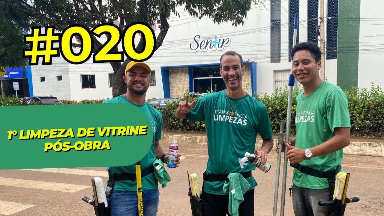 1° Limpeza de vitrine final de obra
