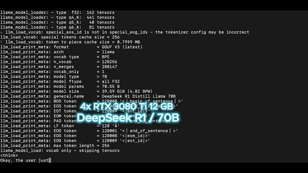 4x RTX 3080 Ti | DeepSeek 70B Model | Ollama Bench Token Generation Performance