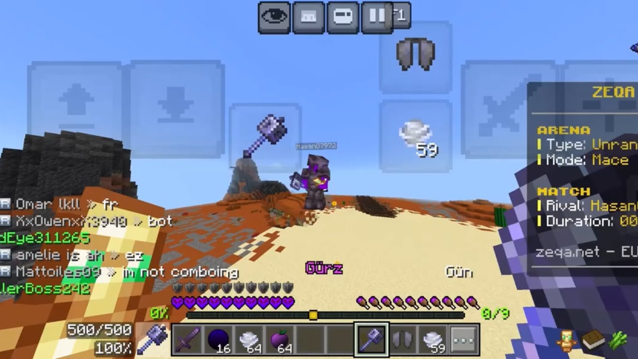 Mace pvp best moment ￼￼