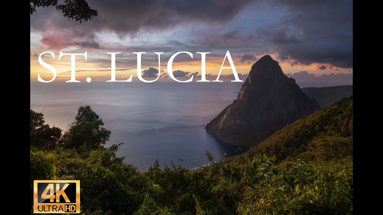 St. Lucia | 4K Drone views of this Beautiful Caribbean Paradise | Soufriere | Castries - Take Off