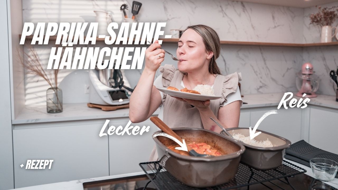 🌶️ Paprika-Sahne-Hähnchen 🐔 mit Reis 🍚 | Einfach & Lecker aus der Pampered Chef Stoneware 🍴