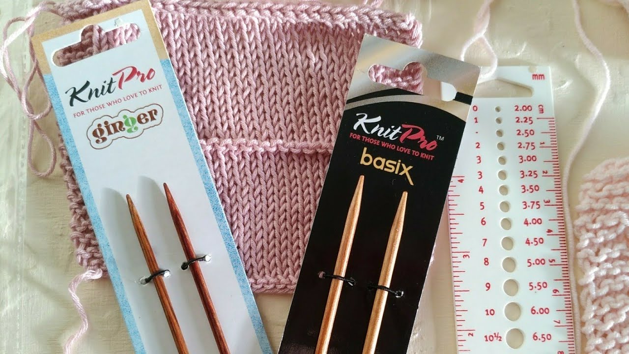 Спицы basix и ginger  от Knit Pro.  Обзор, сравнение, тест на плотность вязки!